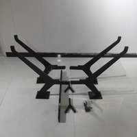 Pieds de table en métal industriel antique personnalisables pour table à manger en bois ou en marbre, bases de table en fonte pour dessus en granit