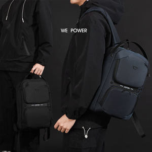 Sac à dos professionnel We Power 20-35L en nylon imperméable pour homme, idéal pour le sport et les activités de plein air, sacoche pour ordinateur portable, couleur unie, Hiver 2025 - Product Image 1