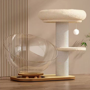 Structure d'escalade intérieure personnalisée par le fabricant de meubles Tree Scratcher avec vaisseau spatial et poteau à griffes - Produits pour animaux de compagnie OEM - Product Image 3