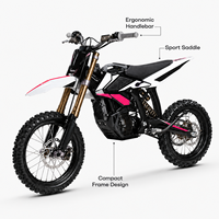 Moto électrique tout-terrain, batterie lithium, 7 vitesses, cadre en titane, moteur à moyeu avant, freins à disque hydrauliques, couple de 511 Nm, 21000 W