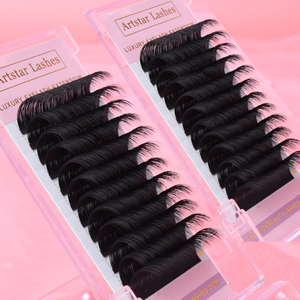 Pestañas de Seda Coreana y Visón de Alta Calidad al por Mayor, Bandejas de Extensiones de Pestañas Individuales con Logotipo de Marca Privada y Curvatura CC - Product Image 1