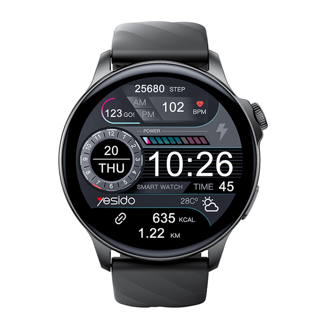 Yesido BT5.2 Large Screen Health Detection Strong Battery Life Waterproof Smart BT Watch