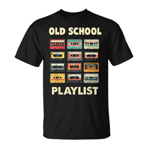 T-shirt Cassette Playlist Old School, design Mix Tape vintage, tee-shirt graphique classique et amusant - Product Image 2