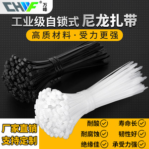 เคเบิลไทร์ไนลอนแบบล็อคตัวเอง Chw ขนาด 3x120 มม. สีขาวดำ สายรัดพลาสติกสำหรับจัดการสายไฟ หลายขนาด - Product Image 4