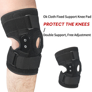 Rodillera <span class=keywords><strong>de</strong></span> baloncesto deportiva <span class=keywords><strong>de</strong></span> neopreno personalizada, soporte ajustable para artritis y osteoartritis, estabilizadores laterales <span class=keywords><strong>con</strong></span> bisagras, certificado CE - Product Image 3