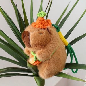Llaveros de peluche de <span class=keywords><strong>capibara</strong></span> con cuerda, bonitos y coloridos, juguetes de animales de peluche creativos, adornos para bolsos, pequeños regalos, colgantes de algodón PP, al por mayor - Product Image 5