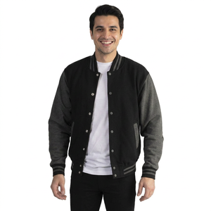 New Customized Logo Fashionable Varsity <b>Jackets</b> for <b>Men</b> and Casual Wear <b>Long</b> Sleeves CollegeBaseballjacket for <b>men</b> - Product Image 1