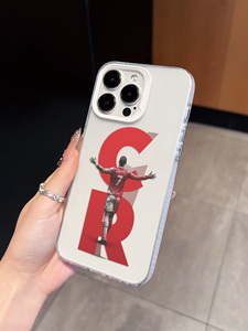 Funda para Teléfono con Diseño de Jugador de Fútbol con el Número <span class=keywords><strong>7</strong></span> Rojo y Blanco para <span class=keywords><strong>iPhone</strong></span> 16/15/14/13/12 Pro Max, Funda Transparente Resistente a Impactos con Impresión Personalizada - Product Image 5