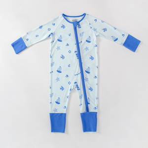 Engepapa personalizado adulto bambú ropa traje estampado recién <span class=keywords><strong>nacido</strong></span> mameluco suave niños conjunto bebé bambú Pijamas - Product Image 3