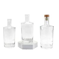 Nouveau design Bouteilles en verre vides givrées Bouteilles en verre 100ml 500ml 750ml Rhum Tequila Vin Brandy Bouteille vide 500ml