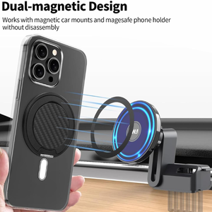 Soporte Magnético de Fibra de Aramida con Anillo Giratorio 360° y Soporte de Dedo Compatible con Teléfonos Inteligentes iPhone y Samsung - Product Image 5