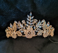 Diadèmes en diamant de mariée en cristal d'argent personnalisés gratuits couronnes de strass de mariage en zircon d'or bon marché