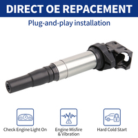 Bobine d'allumage moteur de qualité OE 597091 9807841880 12137575010 pour Peugeot 208 308 3008 RCZ Citroën C4 C5 Mini 1.6 THP