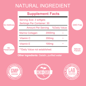 Suplementos <span class=keywords><strong>de</strong></span> colágeno <span class=keywords><strong>de</strong></span> belleza Cápsulas <span class=keywords><strong>de</strong></span> gel blando con infusión <span class=keywords><strong>de</strong></span> <span class=keywords><strong>vitamina</strong></span> C <span class=keywords><strong>para</strong></span> adultos Brillo <span class=keywords><strong>DE</strong></span> LA PIEL antienvejecimiento <span class=keywords><strong>para</strong></span> la cara - Product Image 6