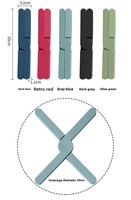 Sous-plat en silicone résistant à la chaleur, antidérapant, pliable, isolant, design croisé créatif, moderne, pour table de cuisine