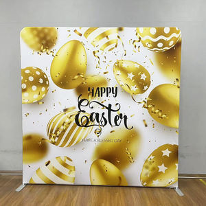 Toile de <span class=keywords><strong>fond</strong></span> en tissu tendu 8x8 pieds à montage facile pour fêtes, mariages, anniversaires, événements, <span class=keywords><strong>fond</strong></span> uni pour photomaton - Product Image 2