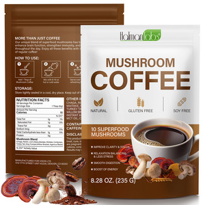 Caffè ai Funghi in Polvere con 10 Superalimenti Biologici per il Sollievo dallo Stress, 235g, Etichetta Privata - Product Image 1