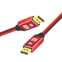 Câble tressé de port d'affichage à grande vitesse câble DP de 3,3 pieds 1.4 8K @ 60Hz 4K 2K @ 240Hz 32.4Gbps HDR HDCP 2.2 câble DP 8K pour graphiques