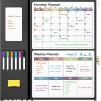 Calendrier magnétique effaçable à sec de qualité supérieure tableau blanc planificateurs mensuels/hebdomadaires/quotidiens matériau PET imprimé UV marque XT planification familiale