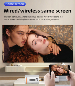 โปรเจ็คเตอร์หน้าจออัจฉริยะขนาด720P HD แบบ T100ยอดนิยมสำหรับใช้ในบ้านกลางแจ้งเครื่องฉายคุณภาพของภาพที่อัปเกรดแล้ว - Product Image 6