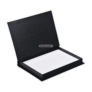 Personalized Design Magnetic Rigid Book Style Luxury Clamshell <b>Black</b> Magnetic Gift <b>Box</b> With Logo - Product Image 1