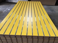 Panneau d'affichage décoratif en PVC, panneau de Surface en mélamine, panneau de fente, panneau de fente, pas cher, 15-18mm 4x8 pieds