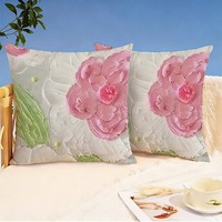 Housses de coussin personnalisables, artisanat italien, motifs floraux, fermeture éclair, housses de coussin décoratives pour chambre à coucher, canapé