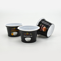 Pot en plastique PP jetable de 180 ml et 200 ml avec couvercle et cuillère, personnalisable avec logo, pour yaourt glacé et crème glacée – Vente chaude