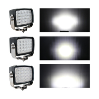 Projecteur de travail LED Emark 100W, faisceau spot/diffuse/anti-éblouissement, carré, 7 pouces, pour excavatrice