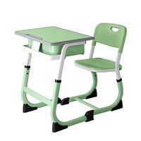 Mobilier de salle de classe en plastique école bureau et chaise moule réglable étudiant table et chaise ensemble pour l'école