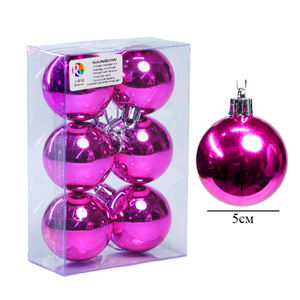 Juego de adornos navideños brillantes de 5 cm de 6 piezas - Product Image 6