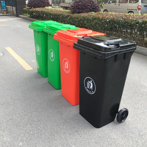 Contenedores de basura de 120L para carreteras, contenedores de basura para zonas residenciales, contenedores de basura de plástico de 100L, contenedores de basura para saneamiento municipal - Product Image 1