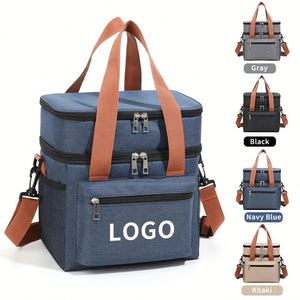 Sac isotherme Oxford 300D double couche réutilisable, imperméable, pour le bureau, avec logo – Vente chaude - Product Image 1