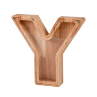 Vente en gros de tirelires personnalisées en bois transparent en forme de lettres, de cochons, de chiens, de chats, ou de tirelires en vrac pour enfants, tirelires cassables