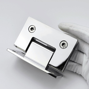 Nhà Máy Giá thấp nhất 304 thép không gỉ phòng tắm treo tường 90 độ Glass vòi hoa sen cửa bản lề - Product Image 1