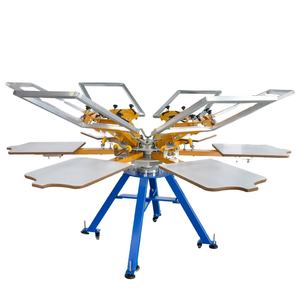 Yinghe 6 Station <b>Screen</b> <b>Printing</b> <b>Machine</b> Factory Price 6 Color Automatic Semi-Automatic Different T-shirt <b>Printings</b> New - Product Image 1