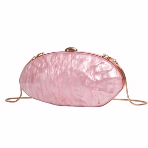 Bolso de Noche de Acrílico con Forma Irregular para Mujer, Estilo Vintage, con Cadena Metálica Extraíble, para Salir de Noche o Baile de Graduación - Product Image 2