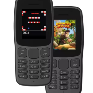 Téléphone à clavier pour <span class=keywords><strong>NOKIA</strong></span> 106, téléphone portable d'occasion 2G double SIM, prix super bas, téléphone à fonctions de base, noir, 1,8 pouces - Product Image 3