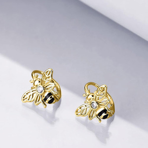 Pendientes de Oreja con Forma de Abeja para Mujer, Diseño Animal Dulce, Accesorios para la Oreja de Uso Diario - Product Image 6