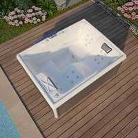 Système de contrôle Intelligent Balboa Loisirs de plein air Backyard Spa Pool 3 personnes Acrylique Whirlpool Hydraulique Massage Hot Tubs Villa
