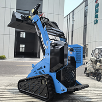 Mini-chargeuse compacte sur chenilles télécommandée SMT-450 à moteur essence pour serres, fermes et travaux en espaces confinés