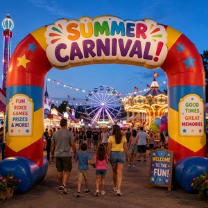 Custom <b>Large</b> Size <b>Inflatable</b> Advertising Arch Event Display Decoration Multi Color <b>Inflatable</b> Arch - Product Image 2