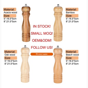 Salière et poivrière en <span class=keywords><strong>cristal</strong></span>, bois de bambou, camping de voyage avec étiquette personnalisée - Product Image 5
