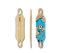 Planches de longboard de skateboard à quatre roues Dragon écologiques, personnalisées, professionnelles, vierges, en bambou, pour la danse, le descente et le cruiser