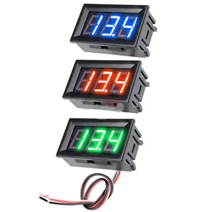 Voltmètre numérique LED à 3 fils, amplificateur de tension 12v/24v, indicateur de moniteur, pour voiture et moto, 12/0.56 pouces