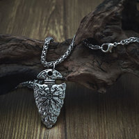 Vintage Viking Spear Rune Pendentif Collier Party Punk Collier Amulette Bijoux