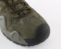 Bottes tactiques hautes en cuir kaki pour hommes, imperméables, avec semelle en caoutchouc EVA, chaussures de sécurité pour sports d'hiver en extérieur et survie