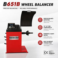 Équilibreuse de roues numérique automatique professionnelle de haute précision certifiée CE YuanMech B651B, capacité 70 kg, auto-calibrage