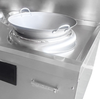Cuisine commerciale cuisson cuisinière à gaz en acier inoxydable avec allumage électronique brûleur Wok équipement de cuisson commercial