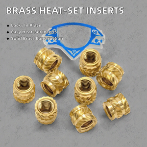 Insertos Roscados de Latón Pasivados M2 M2.5 M3 M4 M6 para Plástico, Termofijables - Product Image 2